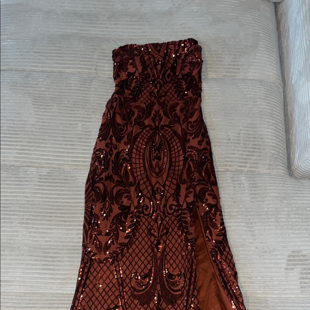 Windsor Red Strapless Gown for Cocktail